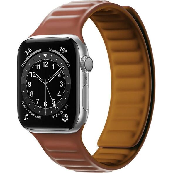 Hurtel Magnetic Strap pasek do Watch 6 / 5 / 4 / 3 / 2 / SE (44mm / 42mm) magnetyczna opaska bransoleta bransoletka brązowy 11255706 9145576255766