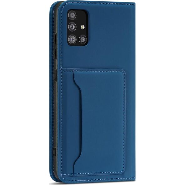 Hurtel Magnet Card Case etui do Xiaomi Redmi Note 11 Pro pokrowiec portfel na karty kartę podstawka niebieski 11255716 9145576251232