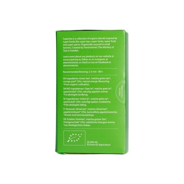 Teministeriet Teministeriet - Supertea Matcha Mandarin Organic - Herbata 20 Torebek 11261230 7340023000940
