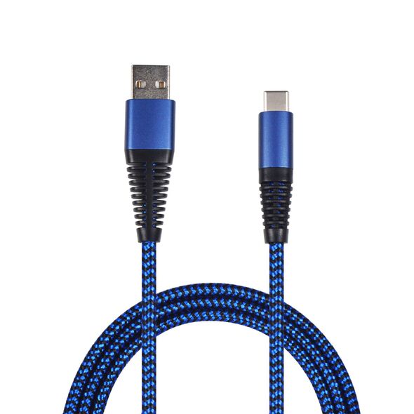 Kabel USB 2GO USB-A - USB-C 1 m Niebieski (795950) 11261258 4010425959506