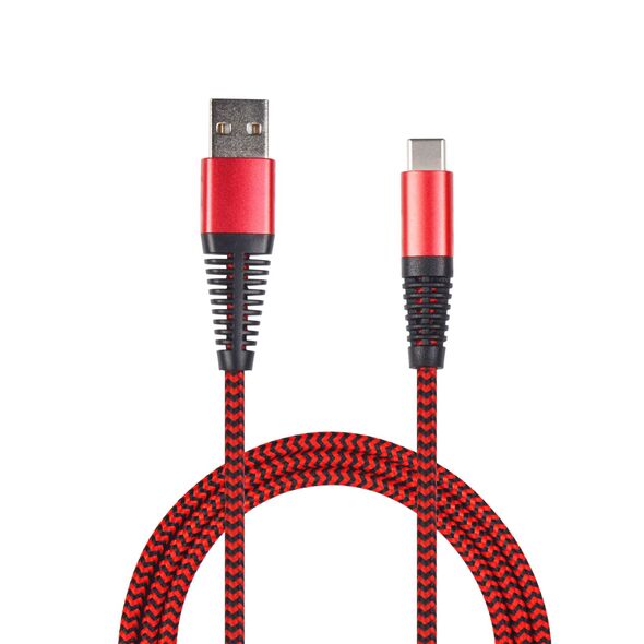 Kabel USB 2GO USB-A - USB-C 1 m Czerwony (795947) 11261261 4010425959476