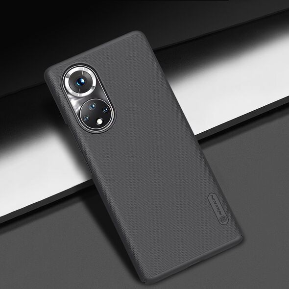 Nillkin Nillkin Super Frosted Shield Etui + Podstawka Honor 50 Pro Czarny 11264133 6902048222113