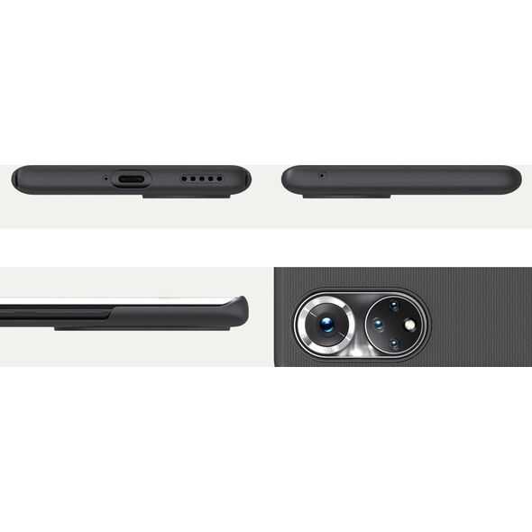 Nillkin Nillkin Super Frosted Shield Etui + Podstawka Honor 50 Pro Czarny 11264133 6902048222113
