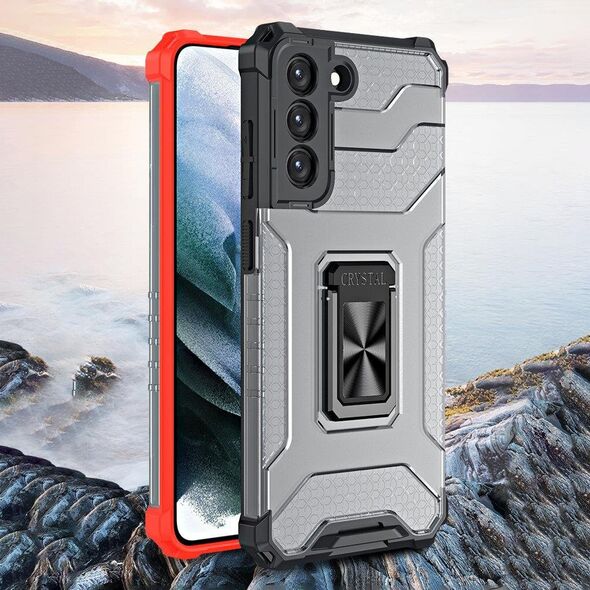 Hurtel Crystal Ring Case Hybrydowe Etui + Magnetyczny Uchwyt Samsung Galaxy S22+ Zielony 11264144 9145576243206
