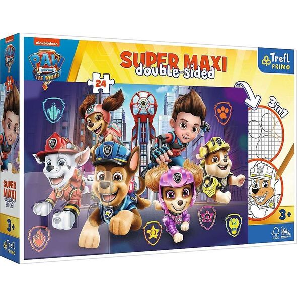 Trefl Dwustronne Puzzle 24 elementy Super Maxi Nowe wyzwanie Psi Patrol 3w1 11264922 5900511410020