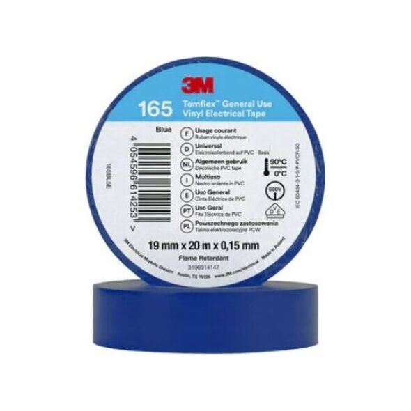 3M Taśma izolacyjna 3M Temflex 1500 DE272951109 19mmx20m niebieska 11267219 4054596614253