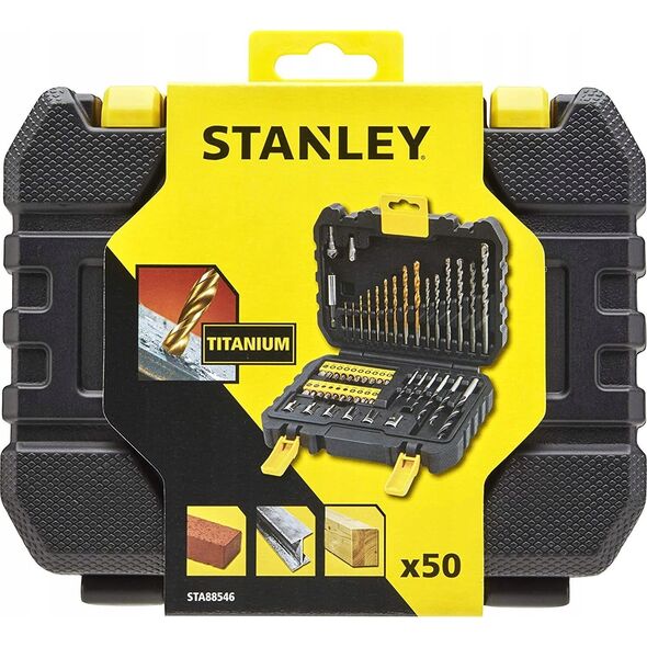Wiertło Stanley 50 szt zestaw wiertel i bitow 11273274 5035048545263