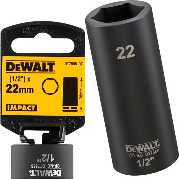 Dewalt nasadka 22mm 1/2c impact socket deep 11273320 5035048543443