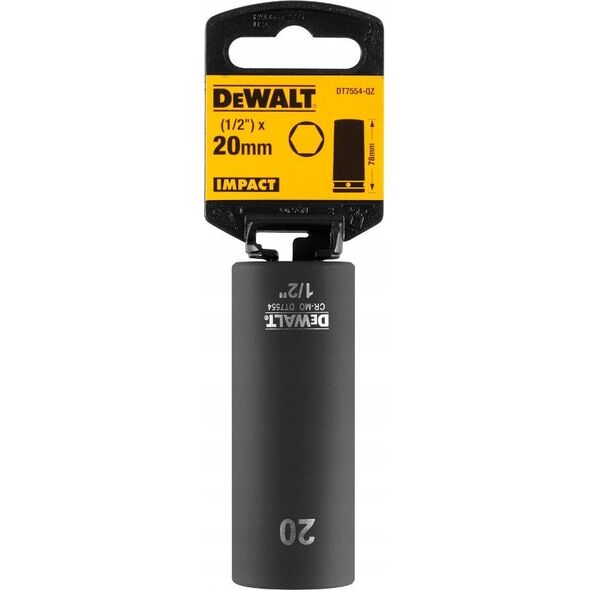Dewalt nasadka 20mm 1/2c impact socket deep 11273323 5035048543429