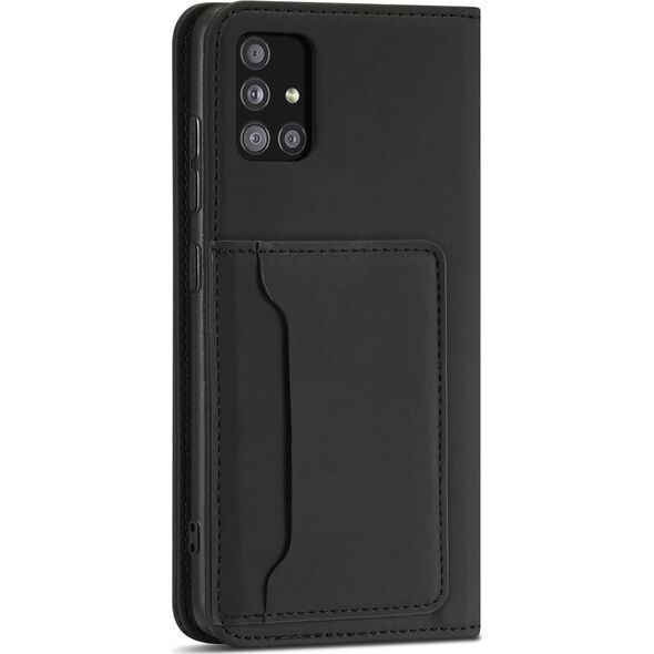 Hurtel Magnet Card Case etui do Xiaomi Redmi Note 11 Pro pokrowiec portfel na karty kartę podstawka czarny 11275279 9145576251225