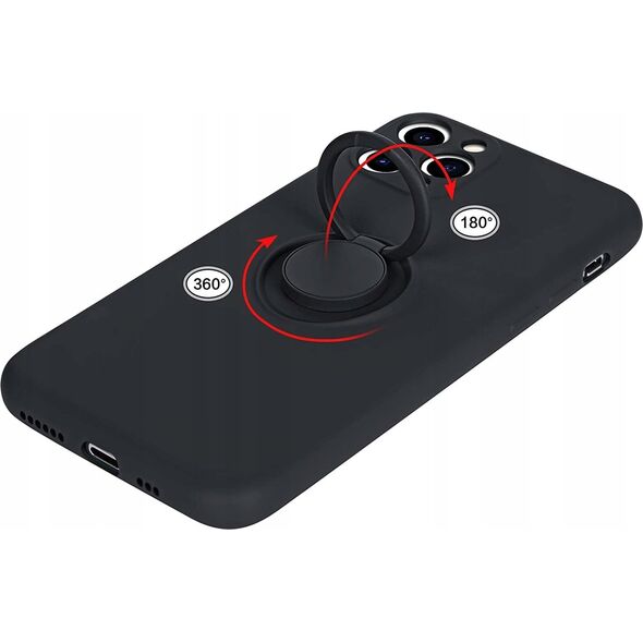 Futerał Forcell SILICONE RING do IPHONE 12 PRO MAX czarny 11465612 5903396123542