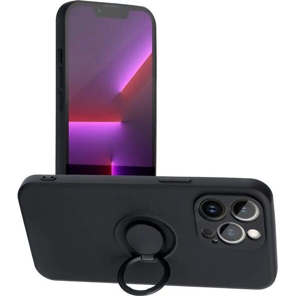 Futerał Forcell SILICONE RING do IPHONE 12 PRO MAX czarny 11465612 5903396123542