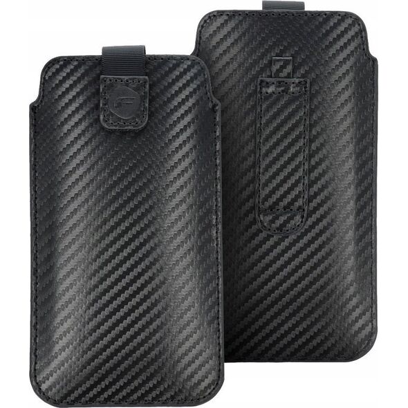 ForCell Futerał Forcell POCKET Carbon - Model 17 - do SAMSUNG A02s / A03s / A12 / A21s / A32 5G / A42 5G / A72 5G / M12 XIAOMI Redmi 9A / 9AT / 9c / Note 10 11465640 5903396127397