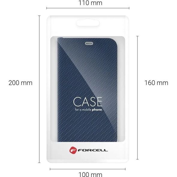 Kabura Forcell LUNA Book Carbon do SAMSUNG S22 Ultra niebieski 11466108 5903396133916