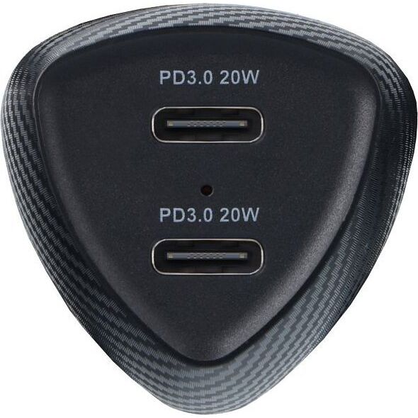 Ładowarka ForCell FORCELL CARBON ładowarka samochodowa Typ C 3.0 PD20W + Typ C 3.0 PD20W CC50-2C czarna (Total 40W) 11466630 5903396133787