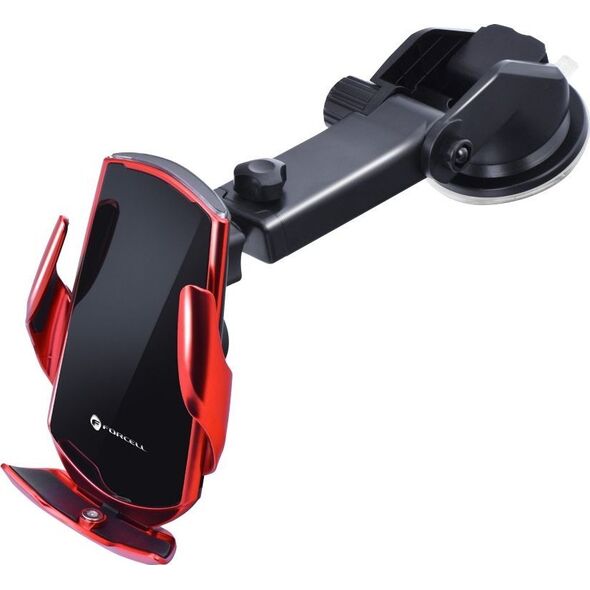 ForCell Uchwyt z ładowaniem indukcyjnym automatyczny + adapt. magnetyczne FORCELL HS1 Qi 15W czerwony 11466831 5903396092183