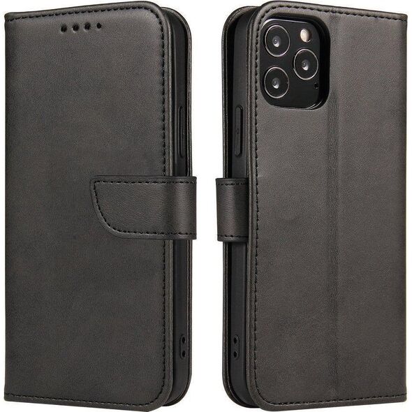 Hurtel Magnet Case elegancki futerał etui pokrowiec z klapką i funkcją podstawki Motorola Moto G 2022 czarny 11471727 9145576255018