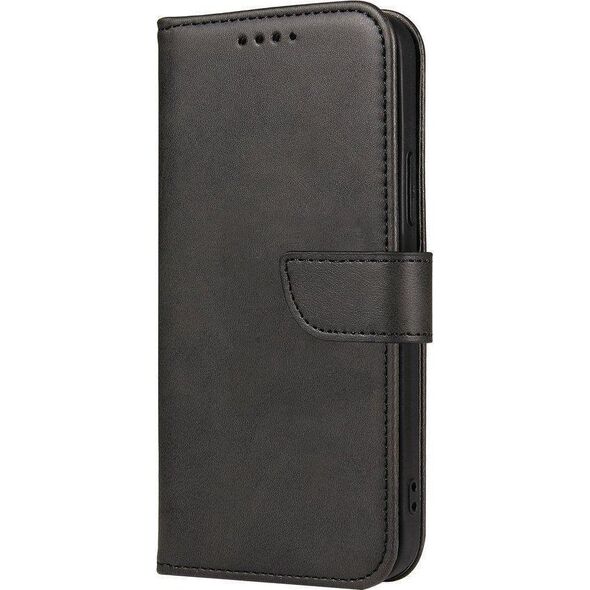 Hurtel Magnet Case elegancki futerał etui pokrowiec z klapką i funkcją podstawki Motorola Moto G 2022 czarny 11471727 9145576255018