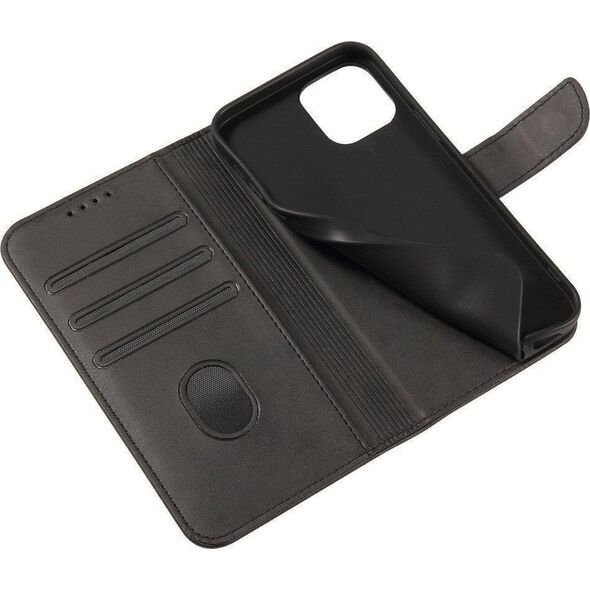 Hurtel Magnet Case elegancki futerał etui pokrowiec z klapką i funkcją podstawki Motorola Moto G 2022 czarny 11471727 9145576255018