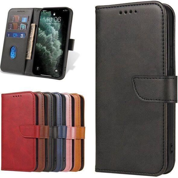 Hurtel Magnet Case elegancki futerał etui pokrowiec z klapką i funkcją podstawki Motorola Moto G 2022 czarny 11471727 9145576255018