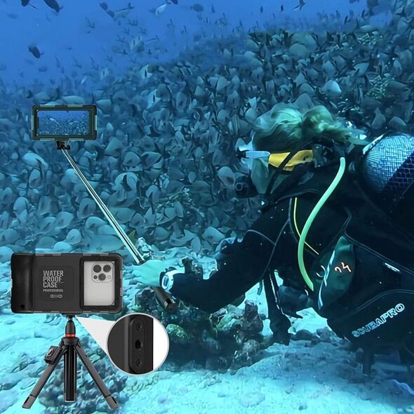 TECH-PROTECT IPX8 UNIVERSAL DIVING WATERPROOF CASE BLACK 11479806 9589046924552