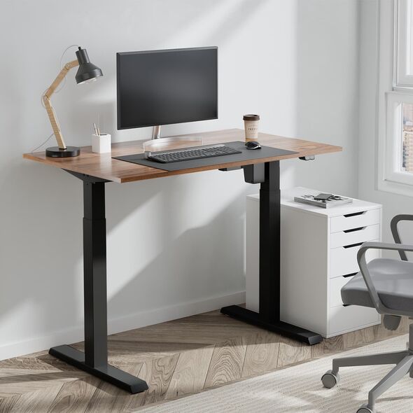 Ergo Office Biurko elektryczne regulacja wys. Ergo Office, max wys 123cm, max - 70 kg, bez blatu do pracy stojąco siedzącej, czarne, ER-403B 11538156 5902211119562