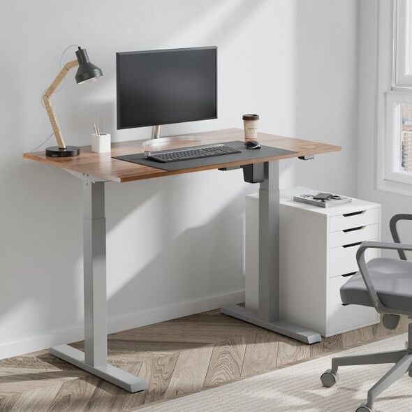Ergo Office Biurko elektryczne regulacja wys. Ergo Office, max wys 123cm, max - 70 kg, bez blatu do pracy stojąco siedzącej, szare, ER-403G 11538157 5902211119579