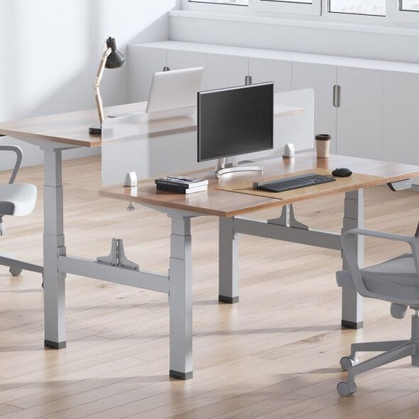 Ergo Office Biurko elektryczne podwójne regulacja wys. Ergo Office, max wys 128cm, max 125kg x2, bez blatu do pracy stojąco siedzącej (2 czę 11538160 5902211119609