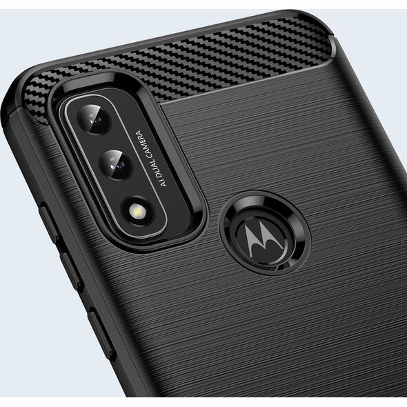 Hurtel Carbon Case elastyczne etui pokrowiec Motorola Moto G Play 2022 czarny 11538387 9145576255148