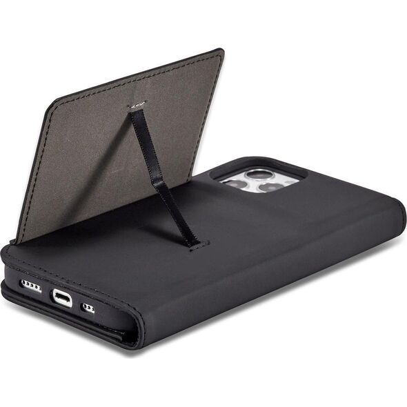 Hurtel Magnet Card Case etui do iPhone 12 pokrowiec portfel na karty kartę podstawka czarny 11542283 9145576250747