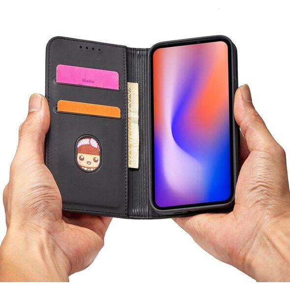 Hurtel Magnet Card Case etui do iPhone 12 pokrowiec portfel na karty kartę podstawka czarny 11542283 9145576250747