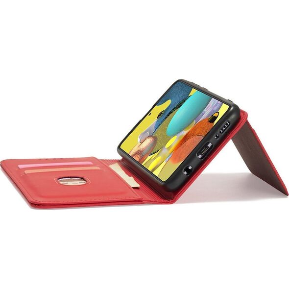 Hurtel Magnet Card Case etui do Samsung Galaxy A13 5G pokrowiec portfel na karty kartę podstawka czerwony 11542320 9145576251133