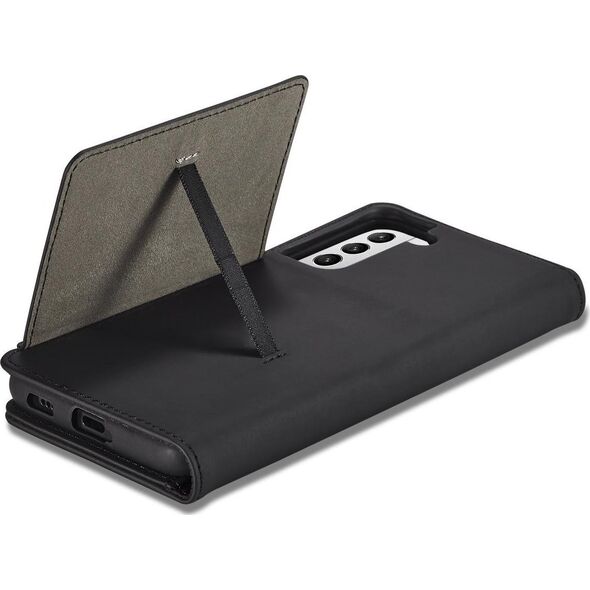 Hurtel Magnet Card Case etui do Samsung Galaxy S22+ (S22 Plus) pokrowiec portfel na karty kartę podstawka czarny 11542331 9145576251300