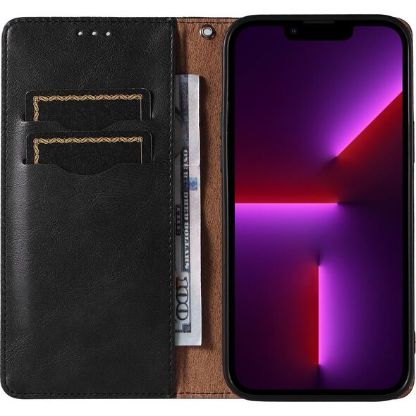 Hurtel Magnet Strap Case etui do iPhone 12 Pro Max pokrowiec portfel + mini smycz zawieszka czarny 11542350 9145576250143