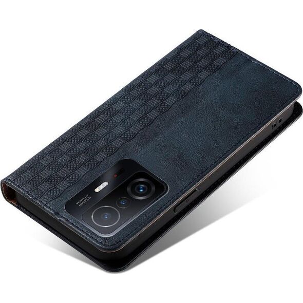 Hurtel Magnet Strap Case etui do Samsung Galaxy A12 5G pokrowiec portfel + mini smycz zawieszka niebieski 11542370 9145576250358