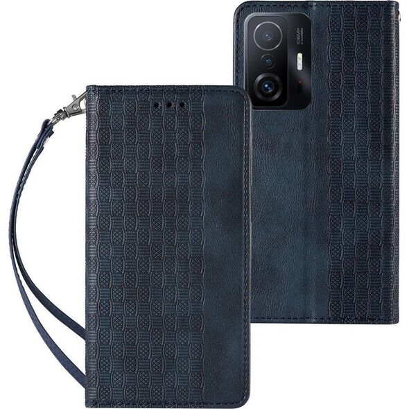 Hurtel Magnet Strap Case etui do Samsung Galaxy A13 5G pokrowiec portfel + mini smycz zawieszka niebieski 11542379 9145576250433