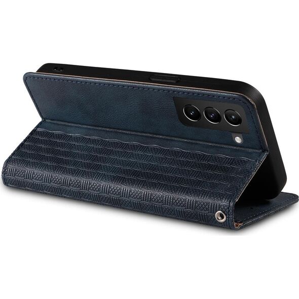 Hurtel Magnet Strap Case etui do Samsung Galaxy S22+ (S22 Plus) pokrowiec portfel + mini smycz zawieszka niebieski 11542387 9145576250631