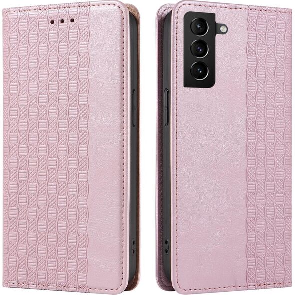 Hurtel Magnet Strap Case etui do Samsung Galaxy S22+ (S22 Plus) pokrowiec portfel + mini smycz zawieszka różowy 11542396 9145576250648
