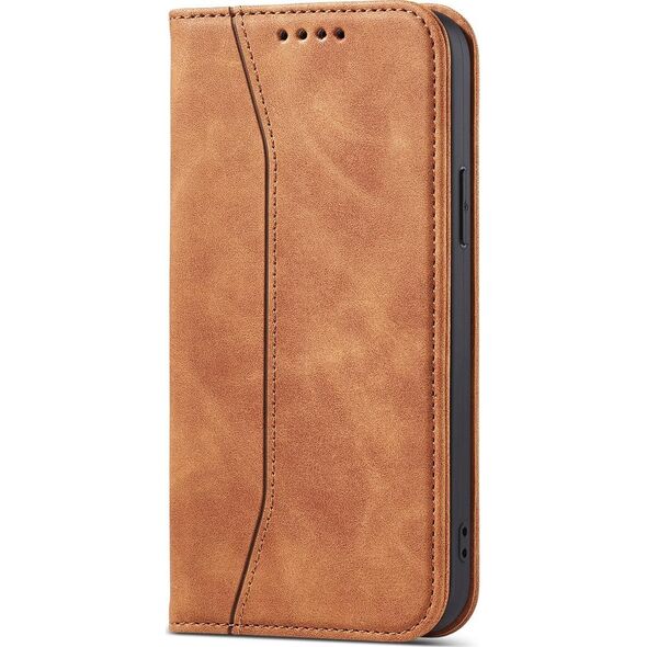 Hurtel Magnet Fancy Case etui do iPhone 12 Pro Max pokrowiec portfel na karty kartę podstawka brązowy 11542412 9145576249482