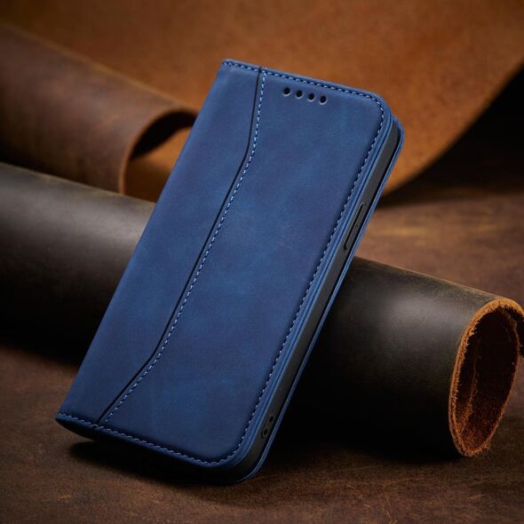 Hurtel Magnet Fancy Case etui do iPhone 13 Pro pokrowiec portfel na karty kartę podstawka niebieski 11542420 9145576249598