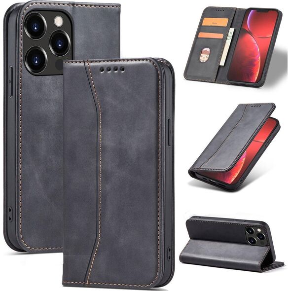 Hurtel Magnet Fancy Case etui do iPhone 13 Pro Max pokrowiec portfel na karty kartę podstawka czarny 11542422 9145576249628