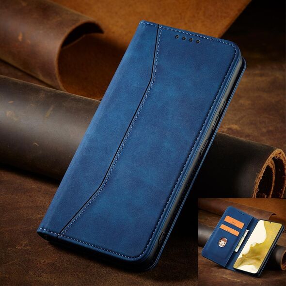 Hurtel Magnet Fancy Case etui do Samsung Galaxy S22+ (S22 Plus) pokrowiec portfel na karty kartę podstawka niebieski 11542452 9145576249956