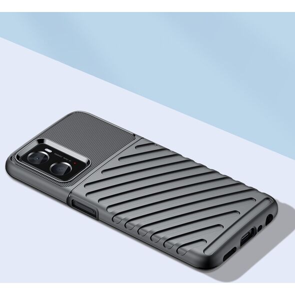 Hurtel Thunder Case elastyczne pancerne etui pokrowiec Oppo A76 / Oppo A36 / Realme 9i czarny 11547388 9145576249031