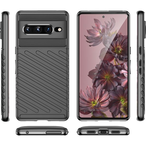 Hurtel Thunder Case elastyczne pancerne etui pokrowiec Google Pixel 7 Pro czarny 11547389 9145576249055