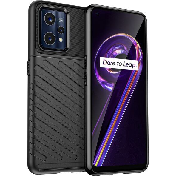 Hurtel Thunder Case elastyczne pancerne etui pokrowiec Realme 9 Pro + (9 Pro Plus) czarny 11547391 9145576249062