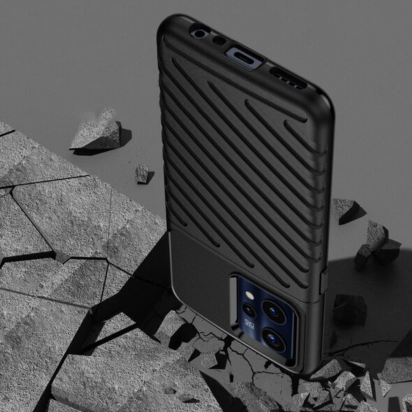 Hurtel Thunder Case elastyczne pancerne etui pokrowiec Realme 9 Pro + (9 Pro Plus) czarny 11547391 9145576249062