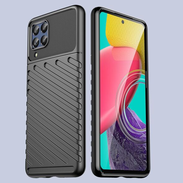 Hurtel Thunder Case elastyczne pancerne etui pokrowiec Samsung Galaxy M53 5G czarny 11547395 9145576255094