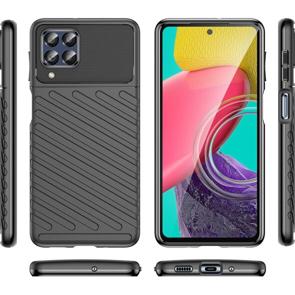 Hurtel Thunder Case elastyczne pancerne etui pokrowiec Samsung Galaxy M53 5G czarny 11547395 9145576255094