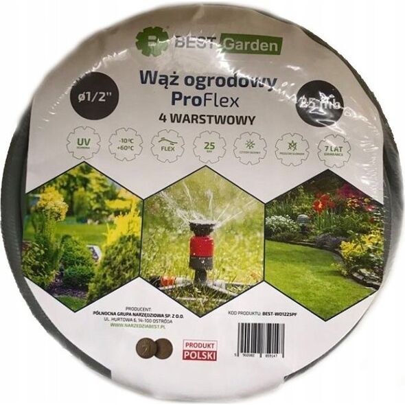 BEST GARDEN WĄŻ OGRODOWY 1/2” 50m PRO FLEX BEST GARDEN 11557132 5902082859154