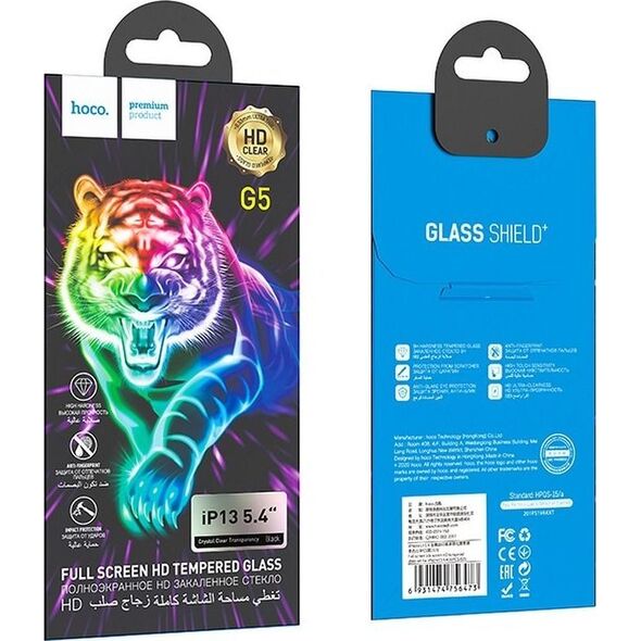 Hoco HOCO szkło hartowane Full screen silk screen HD (SET 10in1) - MULTIPACK do Iphone 13 mini ( 5,4" ) G5 11558668 6931474756541